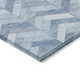 3' X 5' Sky Blue And Silver Geometric Washable Indoor Outdoor Area Rug