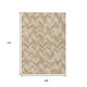 9' X 12' Wheat And Beige Geometric Washable Indoor Outdoor Area Rug