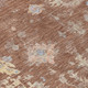 5' X 8' Chili Red And Beige Floral Washable Indoor Outdoor Area Rug