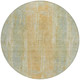 8' Sage And Copper Round Abstract Washable Indoor Outdoor Area Rug