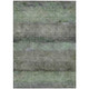 10' X 14' Artichoke Green And Gray Abstract Washable Indoor Outdoor Area Rug