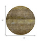 8' Brown And Taupe Round Abstract Washable Indoor Outdoor Area Rug