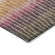 9' X 12' Chocolate Orange And Pink Striped Washable Indoor Outdoor Area Rug