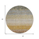 8' Brown Gold And Gray Round Striped Washable Indoor Outdoor Area Rug