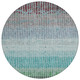8' Teal Blue And Green Round Striped Washable Indoor Outdoor Area Rug