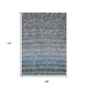 9' X 12' Blue And Gray Striped Washable Indoor Outdoor Area Rug