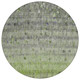 8' Green And Gray Round Striped Washable Indoor Outdoor Area Rug