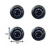 1.5" X 1.5" X 1.5" Black And Light Blue Knobs 12 Pack