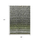 9' X 12' Olive Green And Gray Striped Washable Indoor Outdoor Area Rug