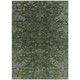 8' X 10' Olive Green And Gray Medallion Washable Indoor Outdoor Area Rug