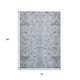 3' X 5' Sky Blue And Ivory Medallion Washable Indoor Outdoor Area Rug