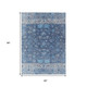 5' X 8' Navy Blue And Gray Tribal Washable Indoor Outdoor Area Rug