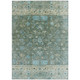 3' X 5' Sage Teal Blue And Beige Tribal Washable Indoor Outdoor Area Rug