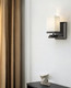 8" Black And White Metal Vanity Flush Mounted Sconce