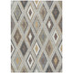 10' X 14' Taupe Gold And Ivory Geometric Washable Indoor Outdoor Area Rug