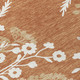 8' X 10' Chili Red Ivory And Green Floral Washable Indoor Outdoor Area Rug