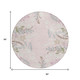 8' Pink Ivory And Gray Round Floral Washable Indoor Outdoor Area Rug