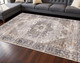 8' X 11' Ivory Gray And Brown Medallion Area Rug