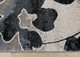 8' Blue Cream And Black Botanical Leaves Runner Rug