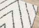 8' X 11' Cream And Green Geometric Area Rug