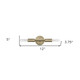 5" Gold Metal Vanity Flush Mounted Sconce