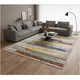 8' X 10' Gray Blue And Yellow Abstract Area Rug