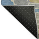 3' X 5' Denim Blue Wheat And Beige Abstract Washable Indoor Outdoor Area Rug