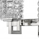 6" Silver And Clear Metal Vanity Flush Mounted Sconce