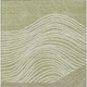 5' X 8' Artichoke Green And Ivory Striped Washable Indoor Outdoor Area Rug