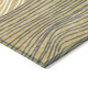 8' X 10' Gold Ivory And Charcoal Striped Washable Indoor Outdoor Area Rug