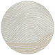 8' Ivory And Wheat Round Striped Washable Indoor Outdoor Area Rug