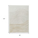 8' X 10' Ivory And Wheat Striped Washable Indoor Outdoor Area Rug