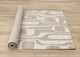 8' X 11' Cream And Beige Geometric Area Rug