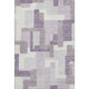 9' X 12' Lavender And Ivory Abstract Geometric Washable Area Rug With UV Protection