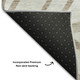 9' X 12' Beige And Brown Floral Washable Area Rug With UV Protection