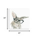 40" x 40" Watercolor Cutie Rabbit in Glasses Canvas Wall Art