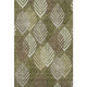 10' X 14' Olive Green Gray And Gold Floral Washable Area Rug With UV Protection