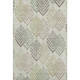 9' X 12' Taupe Brown And Green Floral Washable Area Rug With UV Protection