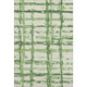 9' X 12' Green And Ivory Striped Washable Area Rug With UV Protection