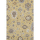 3' X 5' Gold Gray And Ivory Floral Medallion Washable Area Rug With UV Protection