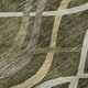 8' X 10' Olive Green Ivory And Gold Abstract Washable Area Rug With UV Protection