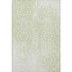 3' X 5' Artichoke Green And Ivory Medallion Washable Area Rug With UV Protection