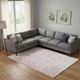 8' X 10' Pink And Ivory Medallion Washable Area Rug With UV Protection