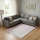 10' X 14' Pink And Ivory Medallion Washable Area Rug With UV Protection