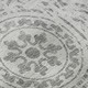 5' X 8' Silver And Gray Medallion Washable Area Rug With UV Protection