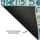 10' X 14' Teal And Ivory Medallion Washable Area Rug With UV Protection