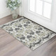 3' X 5' Black Beige And Gold Medallion Washable Area Rug With UV Protection