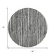 8' Black And Ivory Striped Washable Round Rug With UV Protection