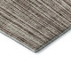 8' Brown And Ivory Striped Washable Round Rug With UV Protection