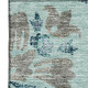 3' X 5' Teal And Gray Floral Washable Area Rug With UV Protection